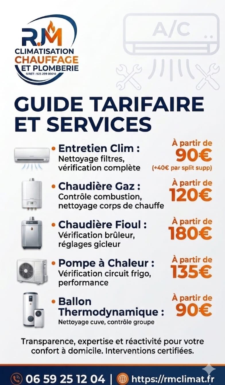 Entretien et dépannage de climatisation et chauffage par R.M Plombier Chauffagiste Clim à Gardanne